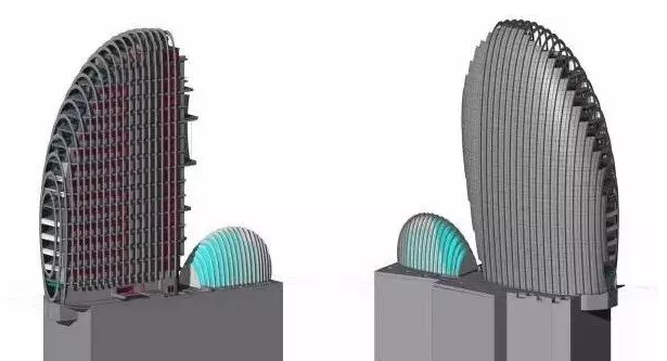 BIM技术在南港办公大楼案曲面帷幕建筑施工整合中的应用
